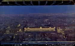 Night View Of The Zocalo Mexico Postcard Postcard