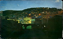 Panoramic And Subterranean Street Night View Postcard