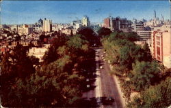 View Of Mexico City As Seen Form The Peseo De La Reforma Postcard Postcard