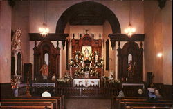 Inside View Of The Antique Mission Of Guadalupe Postcard