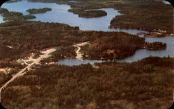 An Aerial View Of Sioux Narrows Ontario Canada Postcard Postcard