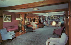 Upper Portion Of The Lobby At Strickland's Mountain Inn Mount Pocono, PA Postcard Postcard