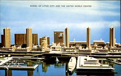 Model Of Litho City And The United World Center Postcard