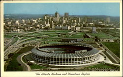 The Atlanta Stadium Georgia Postcard Postcard