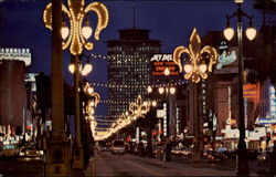 Canal Street At Night Postcard