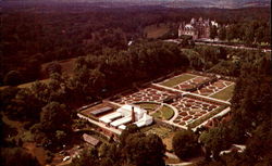 Aerial View Of Biltmore House & Gardens Postcard