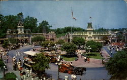 Town Square, Main Street Disney Postcard Postcard