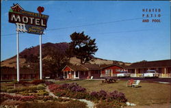 Heated Patio And Pool, Junction Hwys. 1 & 101 San Luis Obispo, CA Postcard Postcard