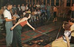 Indoor Shuffleboard At Strickland's Mountain Inn Mount Pocono, PA Postcard Postcard