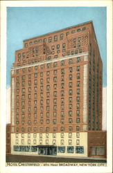 Hotel Chesterfield, 49th St New York City, NY Postcard Postcard