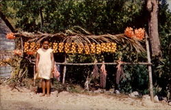 Little Fruit Vendor Jamaica Postcard Postcard