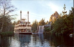 Mark Twain Rivers Of America Disney Postcard Postcard