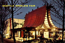 Seattle World's Fair Information Booth 1962 Seattle World's Fair Postcard Postcard