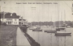 Pequot Yacht Club And Harbor Southport, CT Postcard Postcard