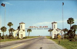 Main Entrance To Jekyll Island Postcard