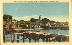 Drying Fishing Nets Along The Shore Of Provincetown Cape Cod, MA Postcard Postcard