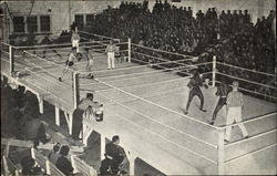 Boxing Is A Popular Sport Among The Soldiers Postcard