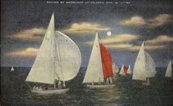 Sailing By Moonlight Postcard