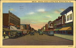 Jefferson Avenue Looking North Postcard