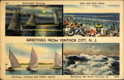 Greetings From Ventnor Coty Postcard