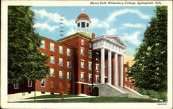 Myers Hall, Wittenberg College Postcard