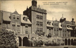 Hazard Quadrangle, Wellesley college Massachusetts Postcard Postcard