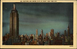 Midtown And Empire State By Night Postcard