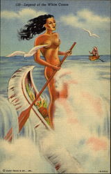 Legend Of The White Canoe Risque & Nude Postcard Postcard