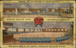 Queens Roller Rink New York Postcard Postcard