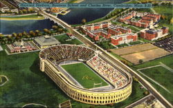 Harvard Stadium Business School And Charles River Cambridge, MA Postcard Postcard