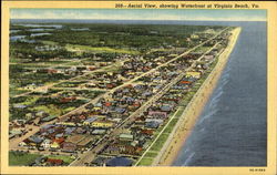 Aerial View Showing Waterfront Virginia Beach, VA Postcard Postcard