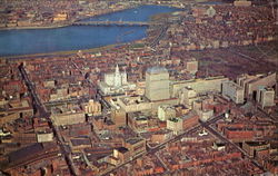 Air View Of A Few Of Boston's Newest Sky Scrapers Massachusetts Postcard Postcard