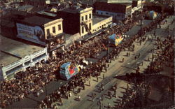 Bird's Eye View Of Rex Parade New Orleans, LA Postcard Postcard