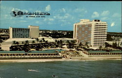 Americana, Oceanfront 97th Street Miami Beach, FL Postcard Postcard