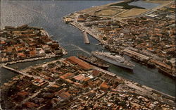 Bird's Eye View Of Harbor Entrance Curacao Caribbean Islands Postcard Postcard