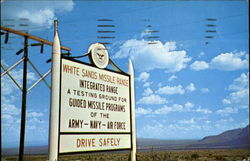 White Sands Missile Range New Mexico Air Force Postcard Postcard