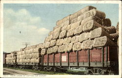 Train Loads Of Cotton For Export Trains, Railroad Postcard Postcard