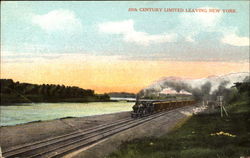 20Th Century Limited Leaving New York Postcard