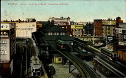 Dudley Street Terminal Station Boston, MA Postcard Postcard