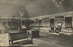 Elks Lodge Room Beaver Falls, PA Postcard Postcard