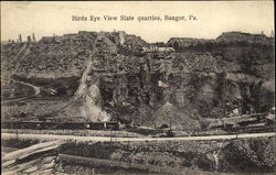 Birds Eye View Slate Quarries Postcard