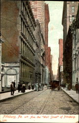 Wall Street Of Pittsburg, 4th Ave Pittsburgh, PA Postcard Postcard