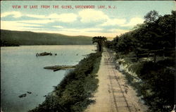 View Of Lake From The Glens, Greenwood Lake Postcard