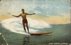 Surf Riding Postcard