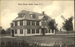 Public School Shelter Island, NY Postcard Postcard