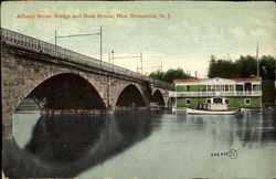 Albany Street Bridge And Boat House New Brunswick, NJ Postcard Postcard