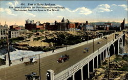 Part Of Busy Spokane Postcard