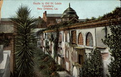 Vaults In Old St. Louis Cemetery Postcard