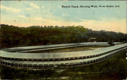 Bicycle Track Morning Walk West Baden, IN Postcard Postcard