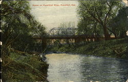 Scene On Vermillion River Frankfort, KS Postcard Postcard